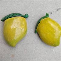 lemon earings øreringe citron wood træ
